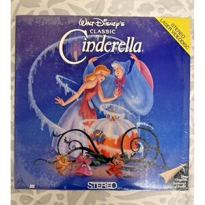 Cinderella 1988 LaserDisc LD Walt Disney Classic Movie Animated Vintage 410AS G